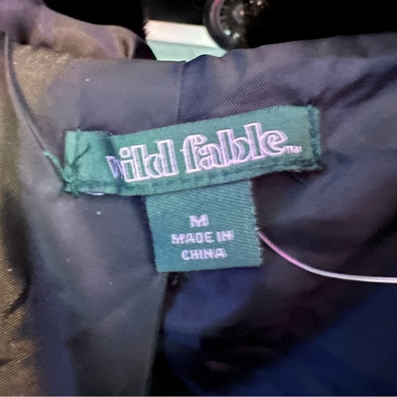 Wild Fable (Target) Black Faux Fur Hooded Zip Up - Picture 5 of 5